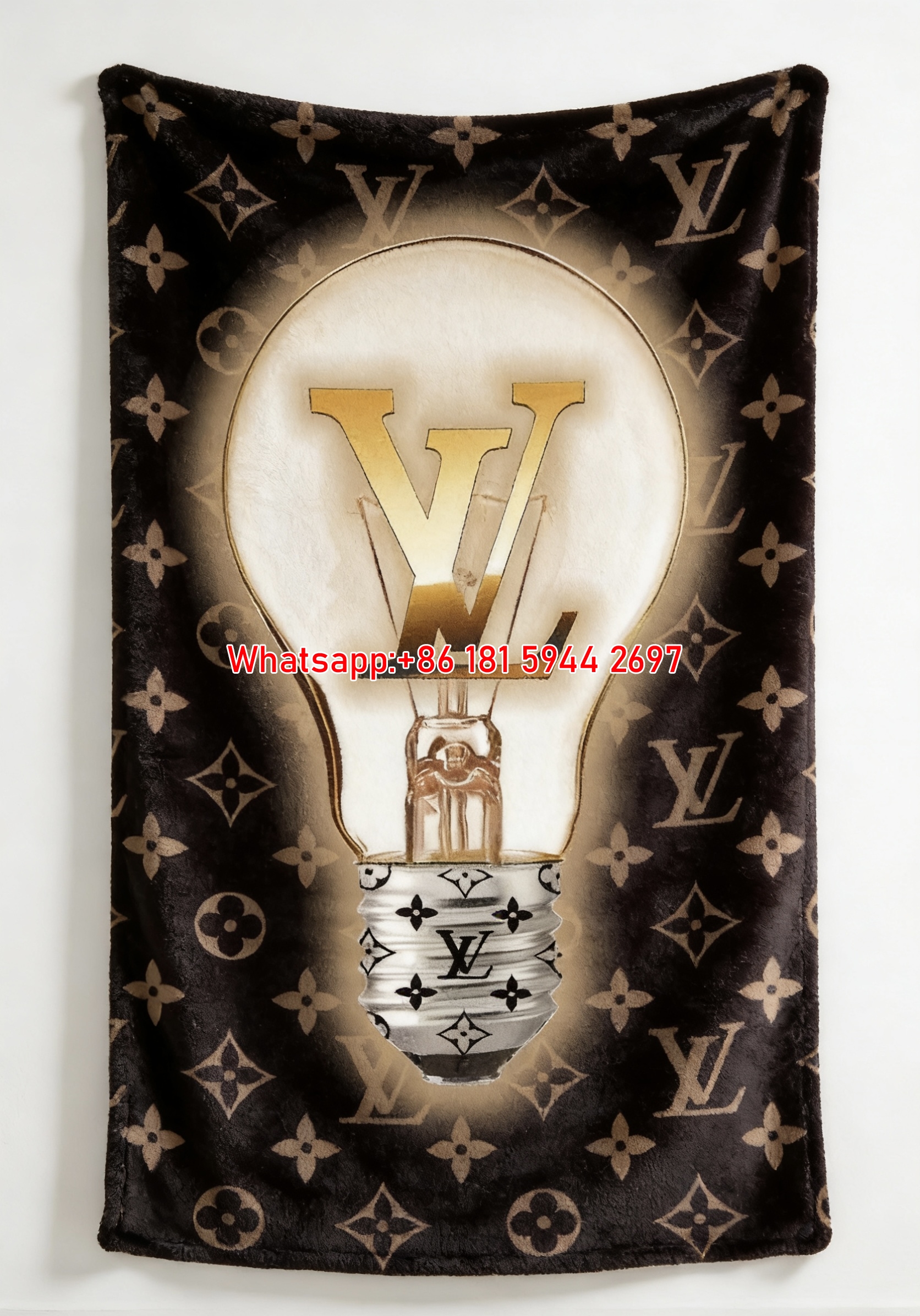 LV Lightbulb Blanket Monogram Light Throw IMG_3619